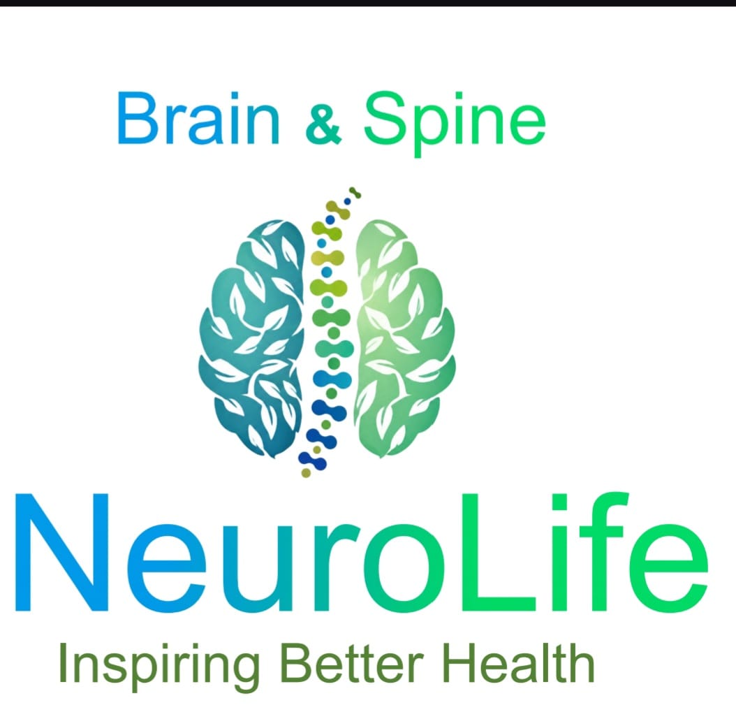 NeuroLife logo with a stylized brain and spine and the tagline 'Inspiring Better Health'.