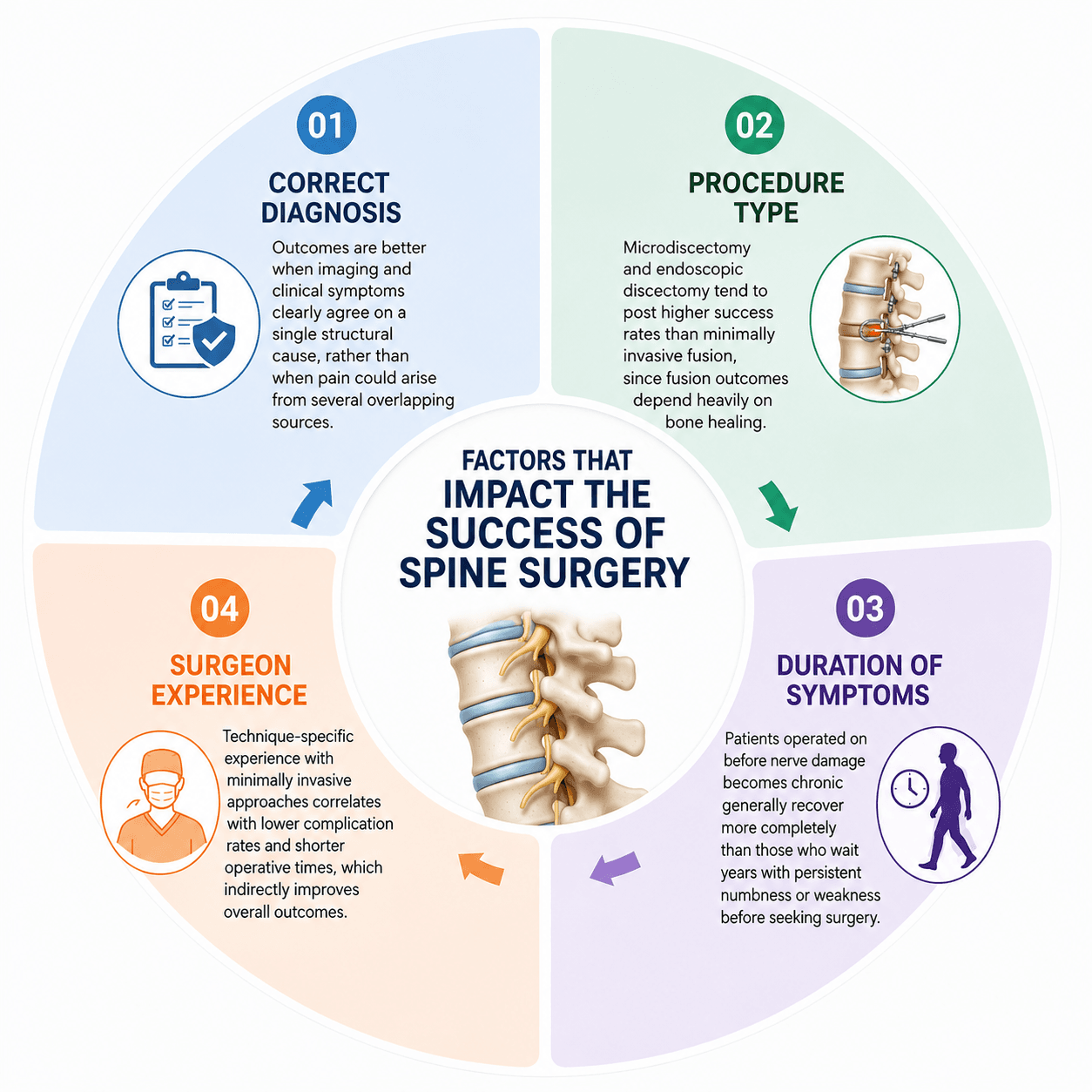 Spine Surgery Success Factors Wheel