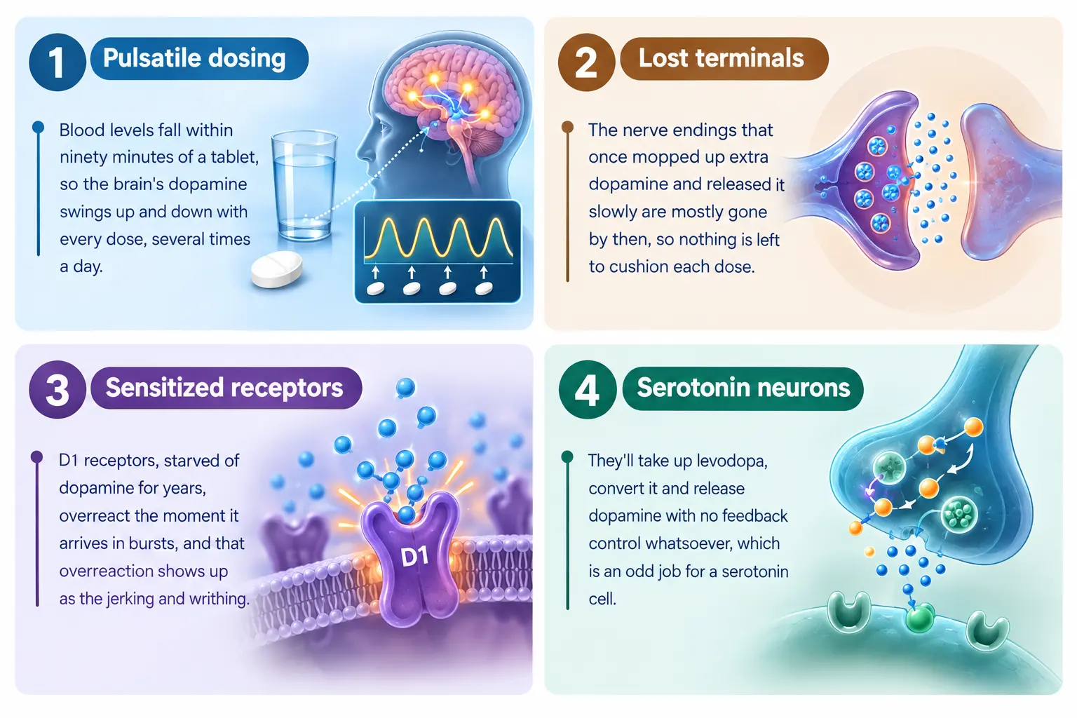 Four-Panel Dopamine Infographic